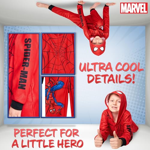Marvel Fleece Pyjama for Boys - Cosy Kids PJs Comfy Loungewear - Boys Gifts (Red Spiderman, 5-6 Years)4