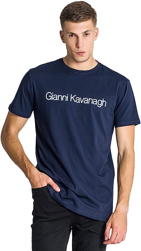 T-Shirt Homme Gianni Kavanagh Navy Blue Bliss Maxi Slim Tee Mode Urbaine