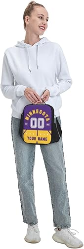 Miniatura 8 de Bolsa de almuerzo personalizada de Minnesota, con número de nombre, lonchera para almuerzo, bolsa de mano, regalos para fanáticos para hombres y