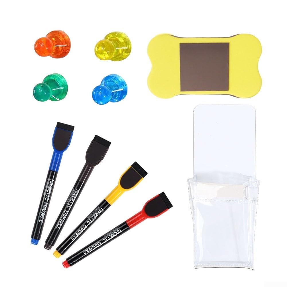 Zilimontt Tableau noir magnétique autocollant mural pour enfants, tableau à dessin créatif avec autocollant magnétique, craie colorée et chiffon pour salle de jeux, chambre d'enfant, salle de classe