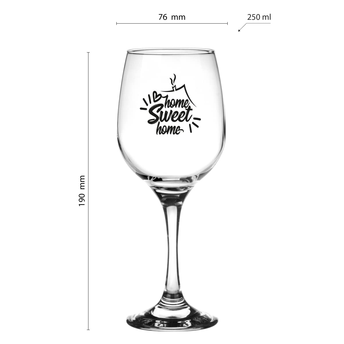 Glasmark KROSNO 1992 - Lot De 6 Verres à Vin 250 Ml, Rouge Et Blanc, Élégants Et Polyvalents, Lavables Au Lave-Vaisselle