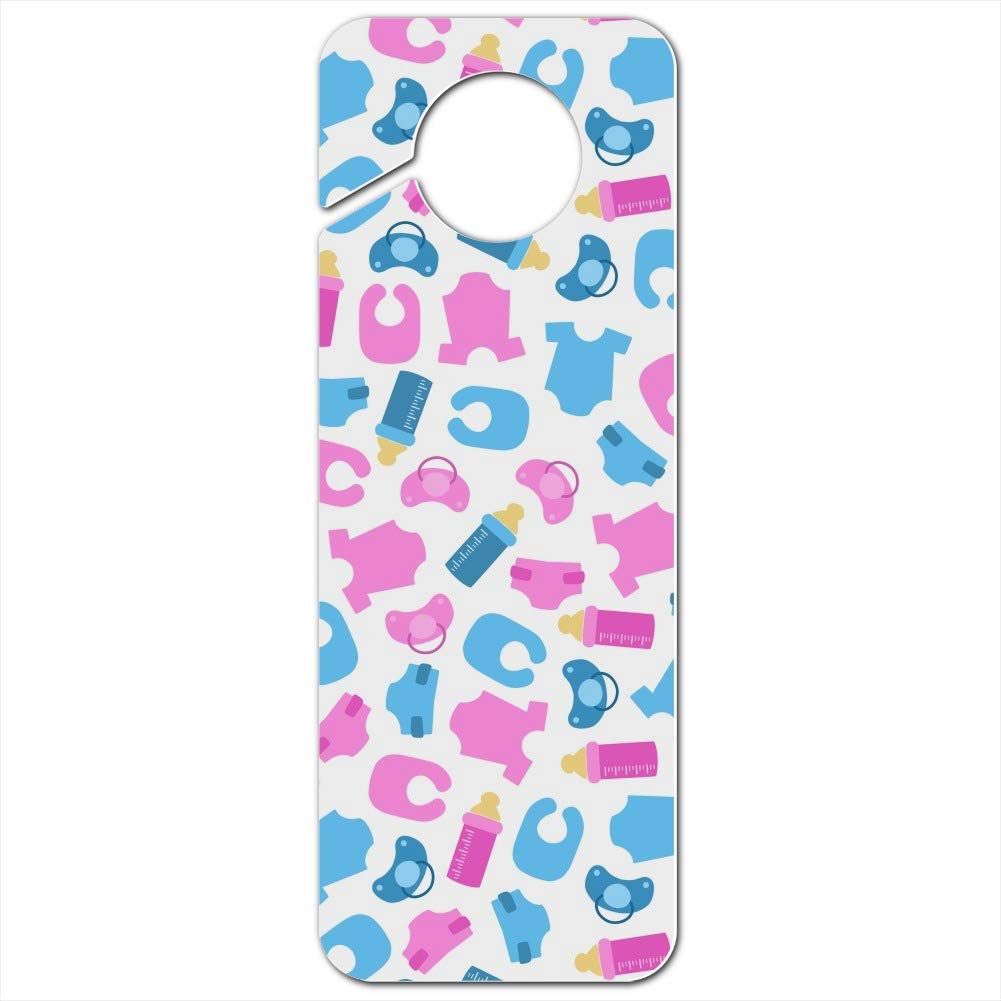 GRAPHICS & MORE Cute Baby Things Pattern Plastic Door Knob Hanger Sign