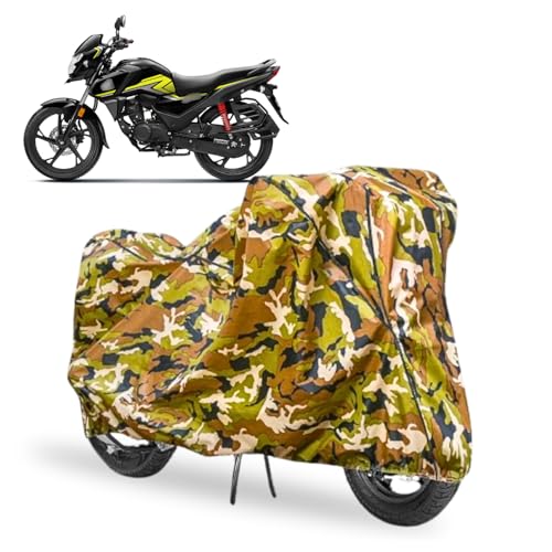 Image of Waterproof Bike Cover Compatible with Honda SP 125 All Weather, UV Heat Resistant, Dustproof, Triple Stitched, Windproof Elastic Bottom