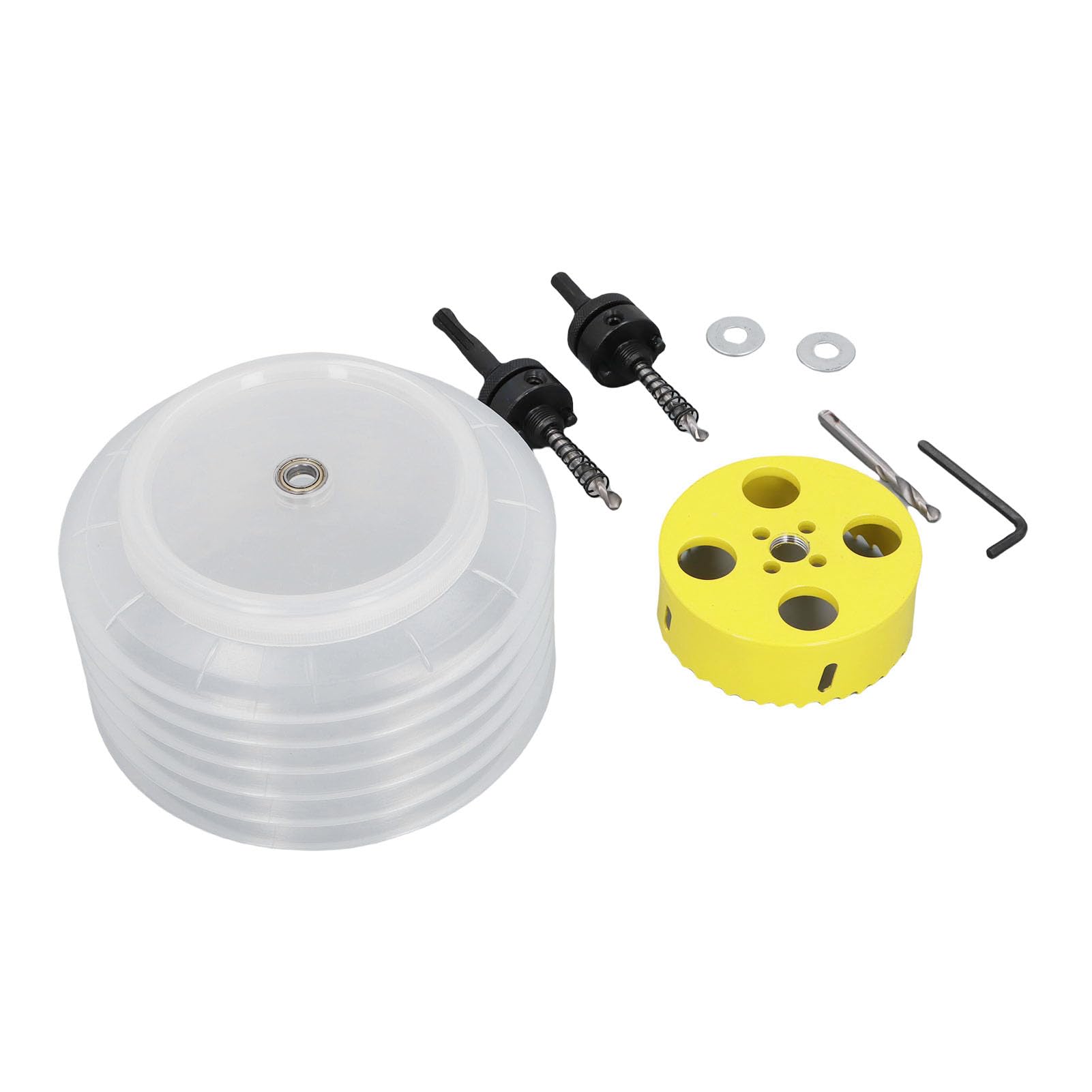 Zestaw bimetalowych otwornic 6 1/4 cala |Frez do otworów 160 mm do opraw wpuszczanych/drewno/PCV |Zawiera misę na śmieci i 2 trzpienie do schludnego i dokładnego cięcia