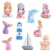 IOSCDH 10 szt. mini figurek syrenki, na przyjęcia urodzinowe, do dekoracji tortów, na imprezę, dla dzieci, na imprezę, jako dekoracja delfin, łódka żeglarska, latarnia morska, zamek