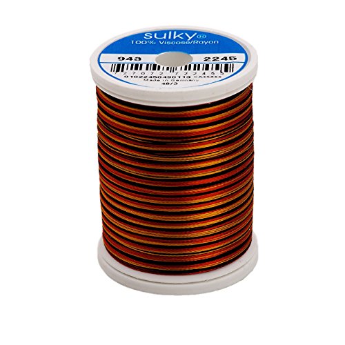 Hilo 2-Hilos Rayon Sulky 850 yd Old Gold/Black/Red miniatura 1