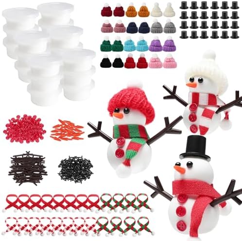 Cosweet 24 Pack Christmas Snowman Crafts Kit for Kids- Build a Sn...