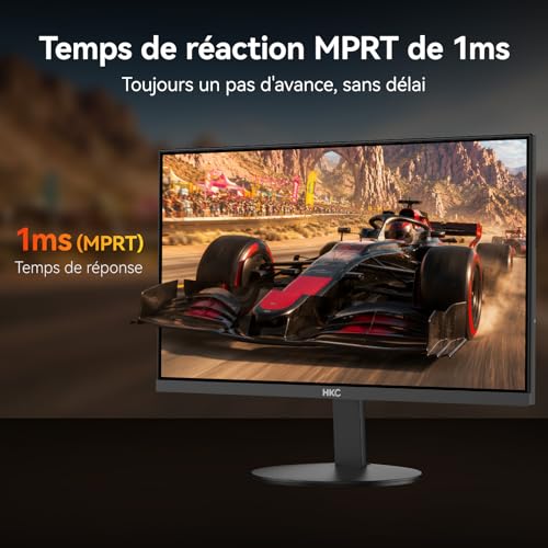 HKC V2718QS 27 Pouces Écran PC Gamer, QHD 2560x1440, IPS 144Hz, 1ms MPRT, HDR10, 99% sRGB, Moniteur Gaming HDMI 2.0 DisplayPort 1.4, VESA 100x100, Mode Jeu pour PC et Console – vue 4