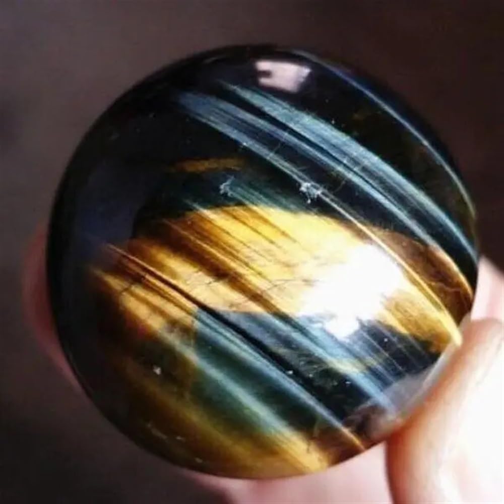 AARTERZZA Decorative Ornaments Blue Tiger Eye Crystal Ball Ornament (Size : 30-35MM)
