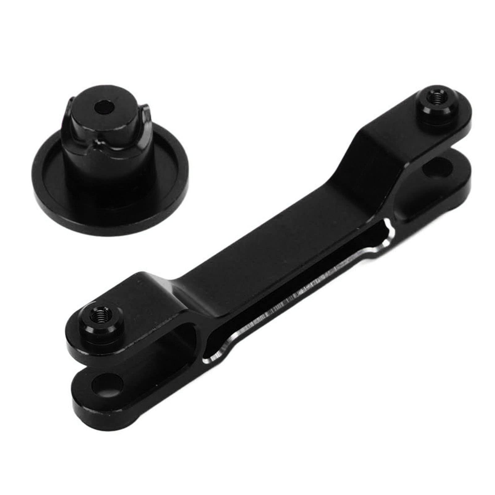 Zestaw układu kierowniczego Mavaol RC ze stopu aluminium CNC dekoracyjne kompaktowe lekkie akcesoria RC do samochodu 1/5 RC (Black)