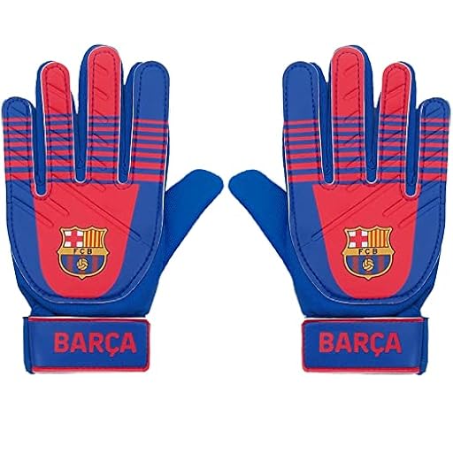 FC Barcelona - Guantes de Portero Oficiales - para niños - Barça - Azul - Niños: 5-10 años | Ya disponible en tu tienda friki favorita! En mundofriki.es!