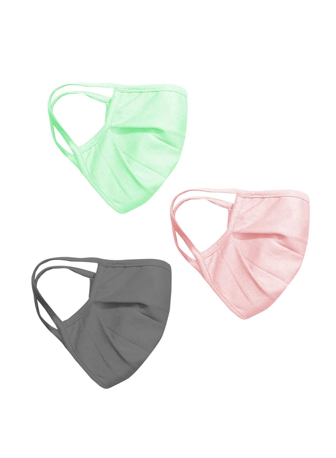 Unisex Cotton Reusable, Washable Designer 3 Layer Face Mask (Pack of 3)