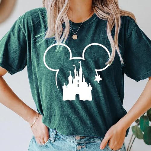 Magical Shirt for Women Magic Kingdom Tshirt Castle Graphic Tee Family Vacation Short Sleeve Tops Summer Casual Tops2