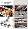 Richeer 2.5 inch O.D. T304 Stainless Steel DIY Custom Exhaust Tubing Mandrel Bend Exhaust Pipe Straight & U-bend Kit (Set of 8) Polished Surface, Universal Fit