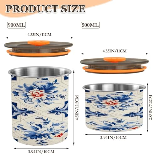 ATTX bote café acero inoxidable 17oz tapa hermética azul miniatura 2