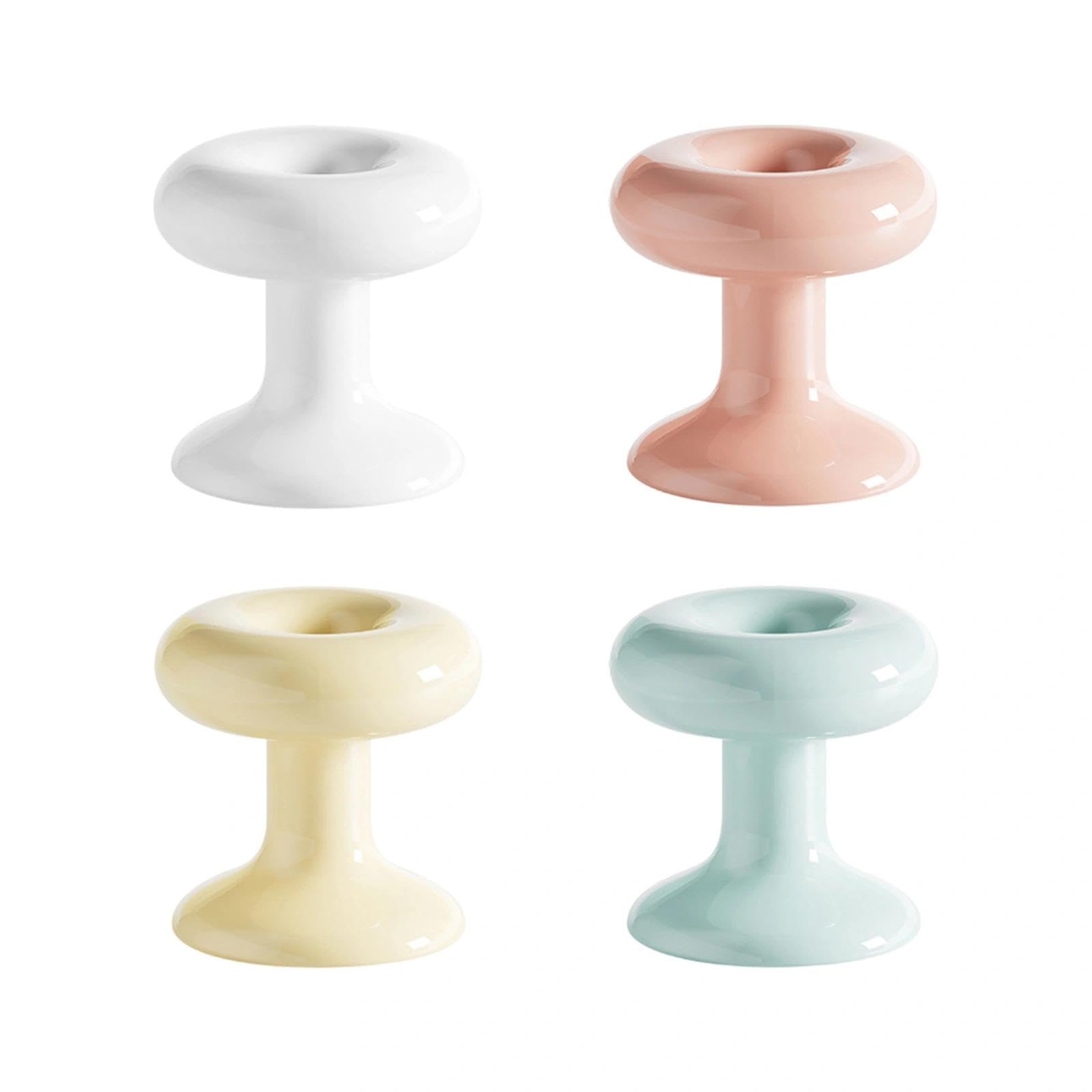 Donut-Shaped Toilet Button Pusher Self-Adhesive Toilet Tank Press Button Bathroom Hygiene Tool for Long Nail Protection Pack of 4