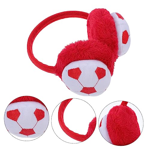 FRCOLOR Lovely Plush Winter Earmuffs for Stylish Ear Warmers with Cool Football Design Protective Ear Covers for Boys for Outdoor Activities School Use4