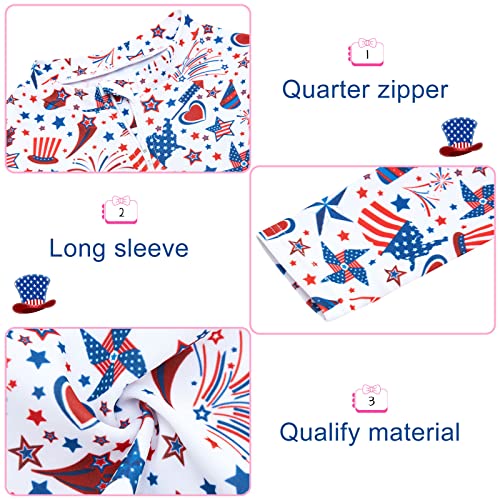 Image of Funnycokid Baby Toddler Girls Swimsuit 4 Piece Bathing Suit Long Sleeve Rash Guard Sets 12 Months-7 Years