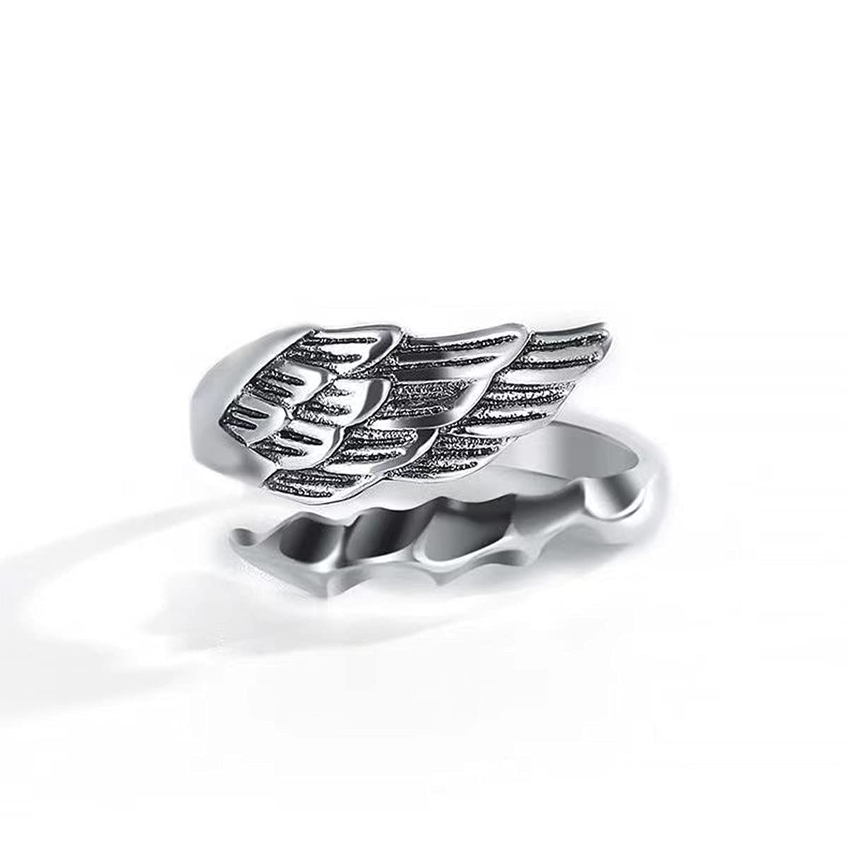Cool Rings Open Ring Adjustable Ring for Women or Men Girls Punk Vintage Gothic Stackable Ring Jewelry Angel and Demon rings