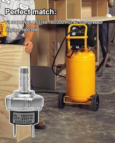 ULZOZN Micro Pressure Switch Fit for DeWalt D55168 160/200 PSI Air Compressor Replace N003990 - Thumbnail 2