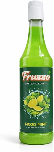 Fruzzo Mojo Mint Flavoring Syrup, Liquid, Mint Flavour, for Mocktails, Mojitos and Lemonades, 750 ml