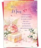 ATTLVV Mother’s Day Card for Mom, Mothers Day Gift, Heartfelt Message Inside, 5.3 x 8 Inches, Luxury Red Envelope with Gold Seal Sticker