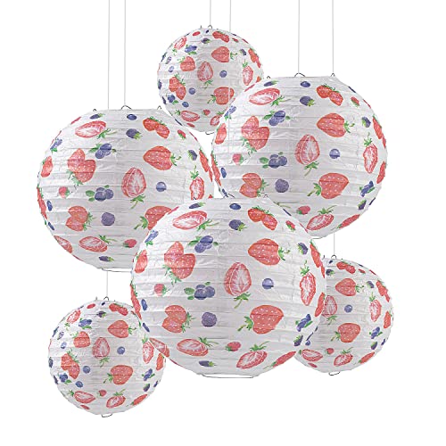 Berry Hanging Paper Lanterns – 6 Pieces