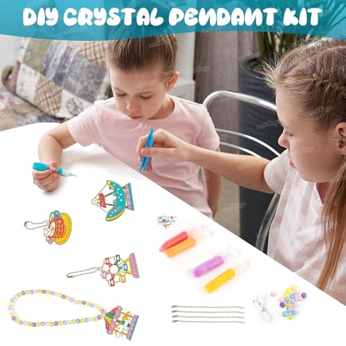 Image of Zest 4 Toyz Bracelet Making Set DIY | Jewellery Making Materials kit | Craft Kit for Pendant Decoration with 6 Colors Paint Tubes and Beads | Creative Fun Activity Birthday Gift for Girls age 8 9 10 11
