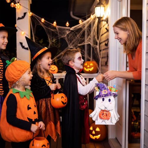 woric 12 Pack Halloween Favor Bags, Holographic Halloween Treat Bags - image 5