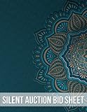  Silent Auction Bid Sheet: 120 Large (8.5x11 in) and High-Quality Pages, Charity Auction Bid Tracker Notebook, Fundraising Event tracker Planner.