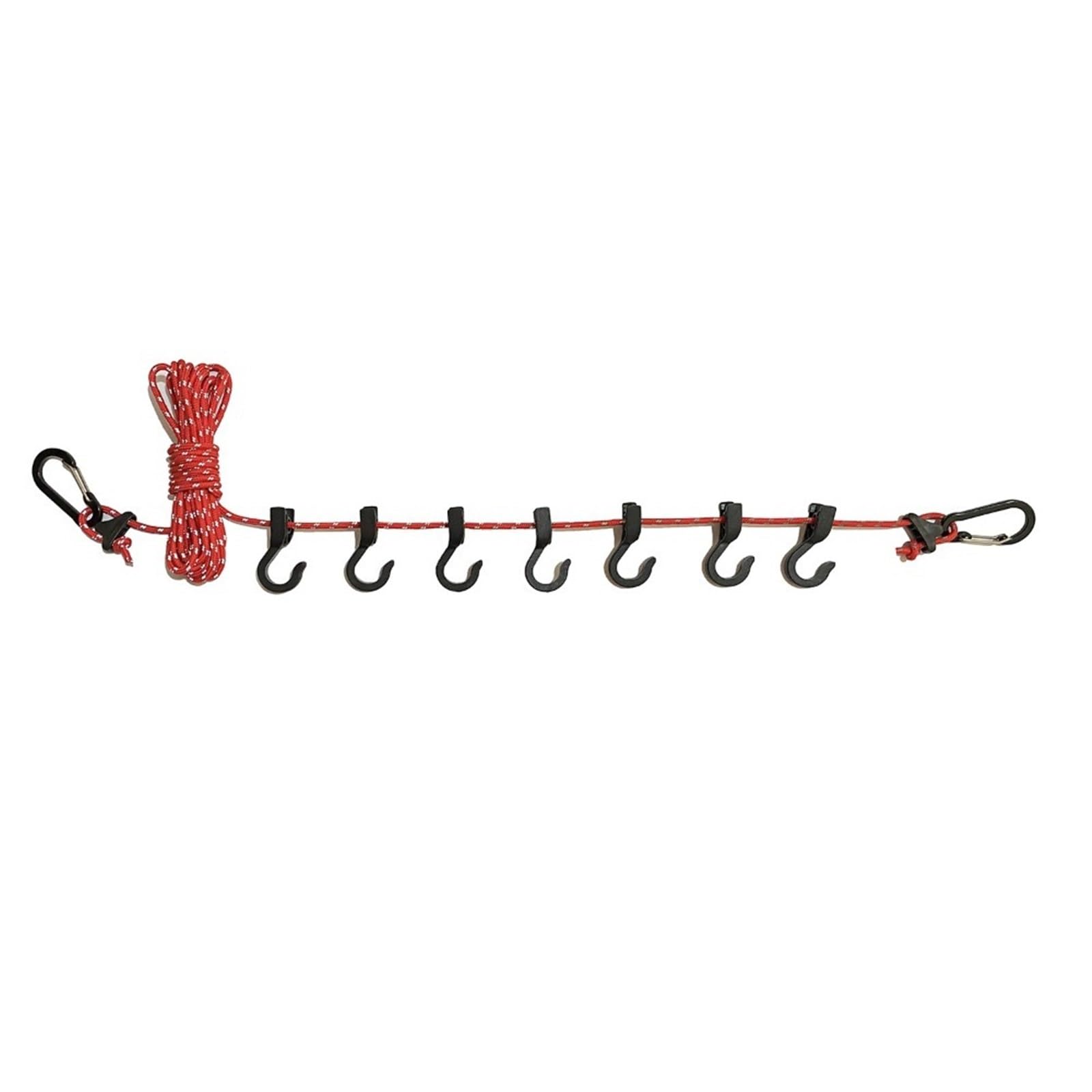 Laundry Line Windproof 5m Laundry Drying Rope Multi-purpose Adjustable Camping Clotheslines Hanging Portable Travel Clothespins Hiking Balcony Garden(Red)