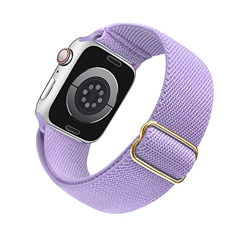 Image of Arae Stretchy WatchBand Compatible for Apple Watch Band 49 /45 /44 /42 /41 /40mm /38mm Comfortable Adjustable Sport Band for iWatch Series 10 9 8 7 6 5 4 SE 3 2 1 Women Men