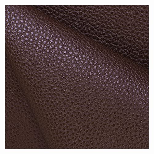 Tissu doux en cuir écologique 140 cm de large marron pour sellerie