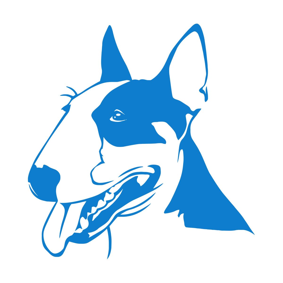 Bull Terrier Dog Wall Stickers for Nursery Kids Room Pets Animals Wall Decal Decor Pet Store Modern Home Decoration Art Small - 42x43cm — image 1
