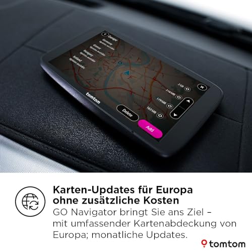 TomTom Pkw Navi GO Navigator 2. Generation (großes 6-Zoll-Display, Stauvermeidung Dank TomTom Traffic, Karten von Europa, Wi-Fi-Updates, Premium Services, einzigartige Magnethalterung)