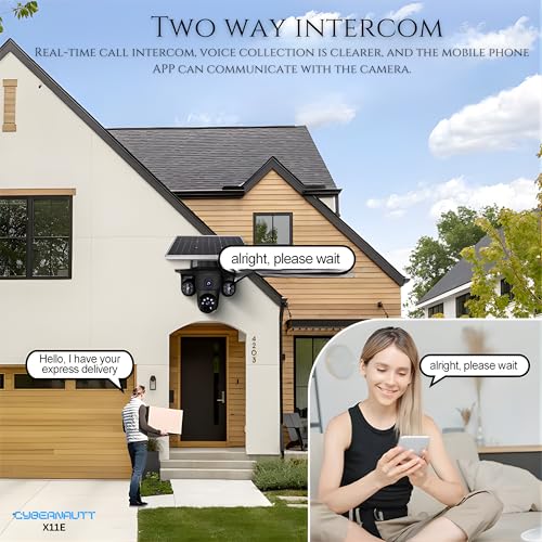 Image of XUGA-Cybernautt Series X11E 18MP Triple Lens PTZ Solar 4G Sim Outdoor CCTV Camera | Color Night Vision | Motion Detection | Water Proof | 10000Mah | Use Air-tel 4G Sim
