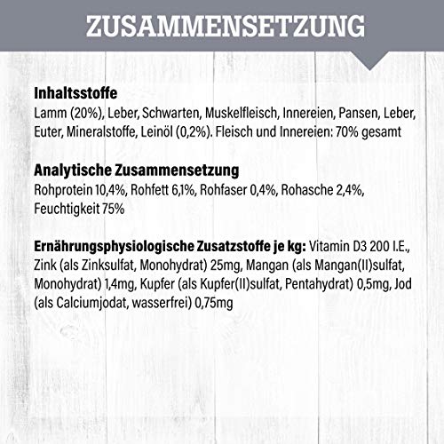 daily choice - 12 x 800 g - Nassfutter für Hunde - getreidefrei - Mit Lamm - 70% Frischfleisch- und Innereienanteil Optimale Verträglichkeit