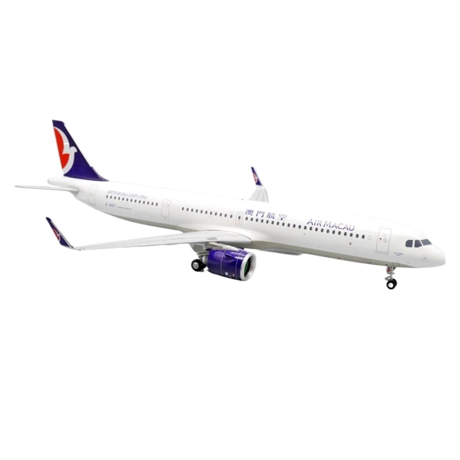 Modelo A321Neo B-MBT 1:200 en aleación multicolor con rodillos 8
