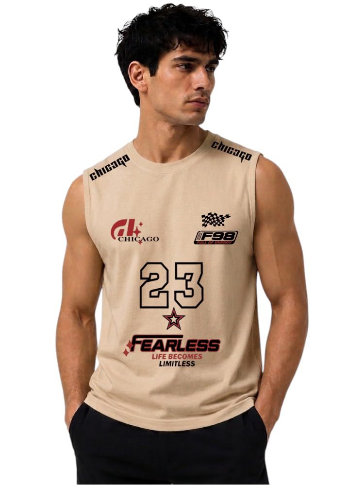 Men Cotton Printed Ribbed Round Neck Sleeveless Casual| Sports| Gym| Tank Top | Vest| Regular Fit T Shirt-picture-56