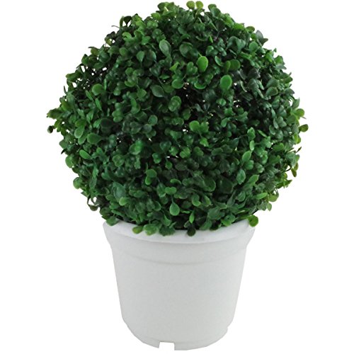 Preisvergleich Produktbild Markenlos LED Solar Buchsbaumkugel Ø24cm mit Topf Gartenbeleuchtung Deko Buchskugel