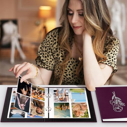 Lanpn Ringbuch Basic DIN A5 2 Stück, Leineneinband Ringbuch Ordner A5 mit 2 Ringe hält A5 Papier für Zuhause Büro Schule Journaling Sammlungen (Lila)