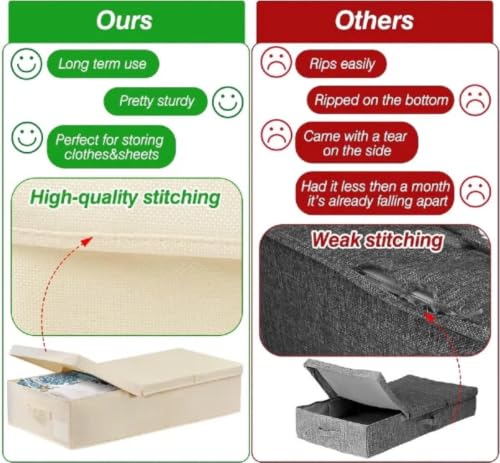 Image of Large Wedding Dress Preservation Box ,2 Pack Underbed Storage Containers with Lids and Handles, Fits Wedding Gowns, Blankets, Comforters, Quilts & Bedding