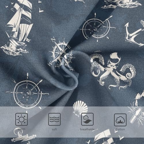 Little Girls' Soft Cotton Underwear Kids Breathable Comfort Vintage Marine Compass Panties Briefs Toddler3