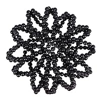 QHP Haarnetz Pearl mit Imitations-Perlen besetzt (Schwarz)