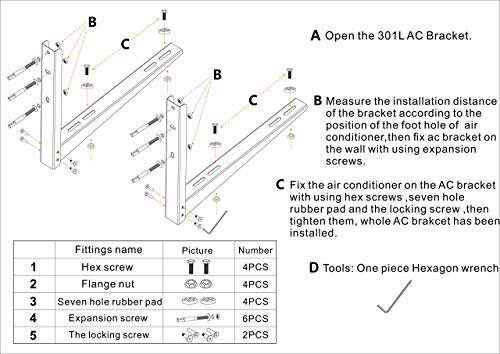 TAKTOPEAK-Mounting-Bracket-for-Mini-Split-Ductless-Air-Conditioner-Condensing-Unit-for-9000-BTU-to-12000-BTU-Condensers