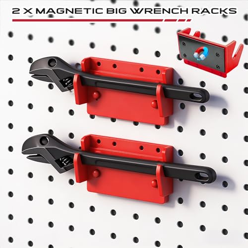 Image of 18PCS Magnetic Tool Organizer Set, Includes 8 Screwdriver Holders, 2 Large Wrench Organizers, 4 Small Wrench Organizers and 4 Pliers Racks for Toolbox, Garage and Workshop Storage, Tools Not Included