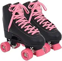 Patins Weekend Clássico Bel Fix Preto/Rosa 35