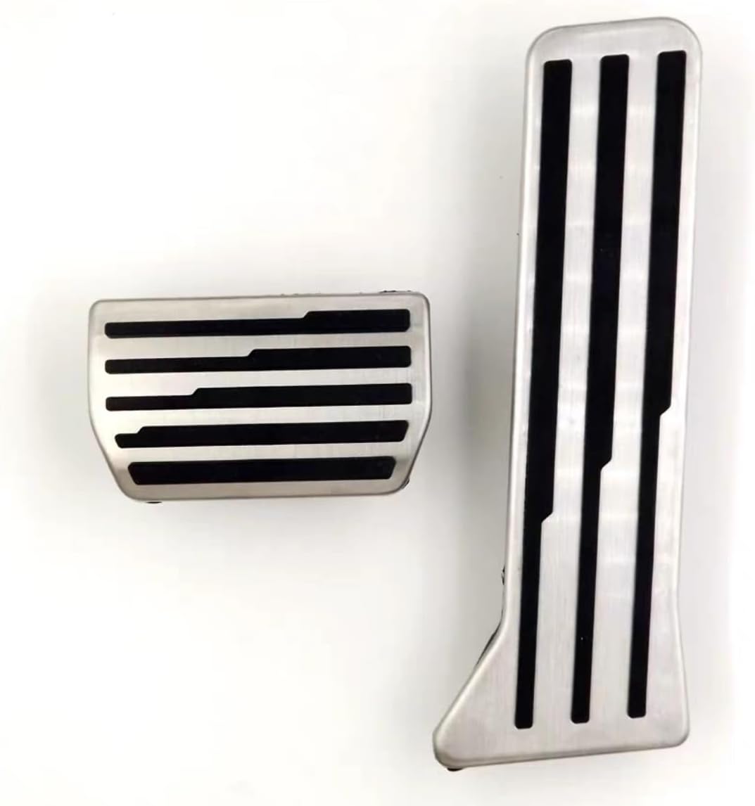 Car Pedal Covers for Polestar 4 2023 2024 2025, Auto Aluminum Gas Pedal Covers Accessories Replacement, Non-Slip Accelerator Brake Foot Rest Pedals(Set of 2)