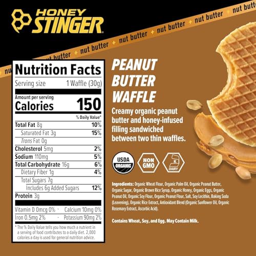 Image of Honey Stinger Energy Waffle Variety Pack - 10 Count, 5 Flavors, Organic Waffles - Honey, Vanilla, Cookies & Cream, Salted Caramel, & Cinnamon - Energy Snack for Running, Cycling, Hiking & Sports
