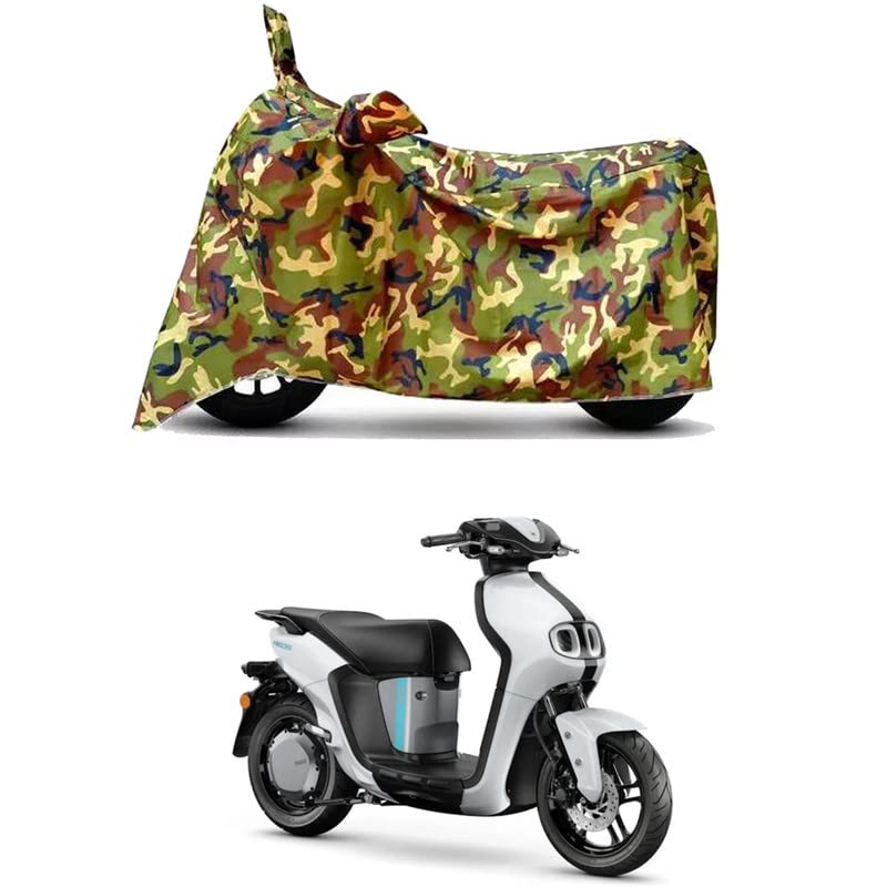 Image of Waterproof 100% PVC Coated Full Bike Scooty Two Wheeler Body Cover Compatible for Yamaha Neo's /UV-Rays /Heat Protection /Birds Dropping /Scratchproof /Dust Proof /All Varients[6X6 Jungle Print]